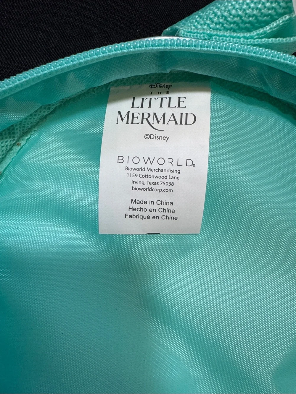 Disney Bioworld Little Mermaid Shell Iridescent Holographic Shell Crossbody Bag